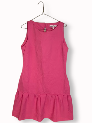 Rubynee Vintage y2k Fran Jane Short satin neon pink dress