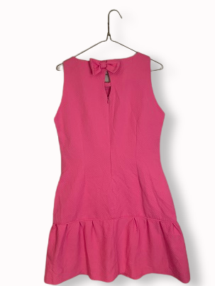 Rubynee Vintage y2k Fran Jane Short satin neon pink dress