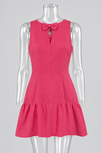 Vintage y2k Fran Jane Short satin neon pink dress