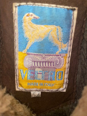 Rubynee VINTAGE Y2K VETRA MEN'S BROWN SUEDE LEATHER COAT SIZE UK 54