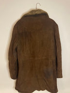 Rubynee VINTAGE Y2K VETRA MEN'S BROWN SUEDE LEATHER COAT SIZE UK 54