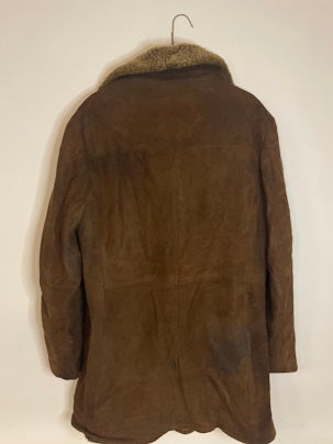 Rubynee VINTAGE Y2K VETRA MEN'S BROWN SUEDE LEATHER COAT SIZE UK 54