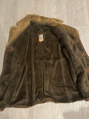 Rubynee VINTAGE Y2K VETRA MEN'S BROWN SUEDE LEATHER COAT SIZE UK 54