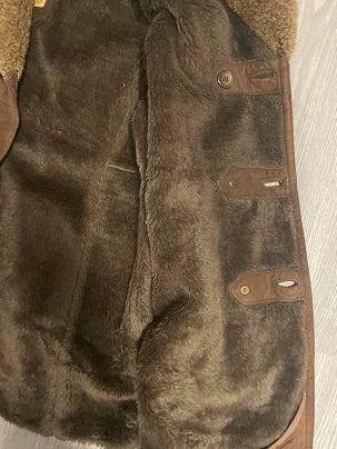 Rubynee VINTAGE Y2K VETRA MEN'S BROWN SUEDE LEATHER COAT SIZE UK 54