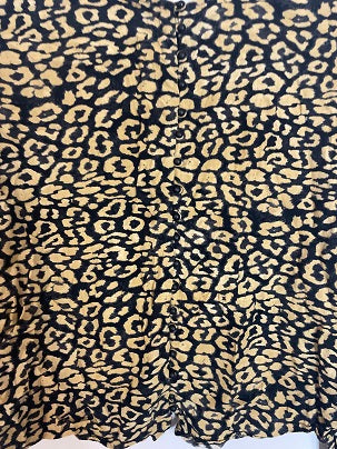 Rubynee Vintage y2k Zara Cheetah print top with black buttons