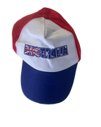 Vintage  Australia Trucker Hat Red & Blue Mesh Outback Snap Back Trucking Baseball Cap Down Under |SKU 5001