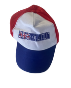Vintage  Australia Trucker Hat Red & Blue Mesh Outback Snap Back Trucking Baseball Cap Down Under |SKU 5001