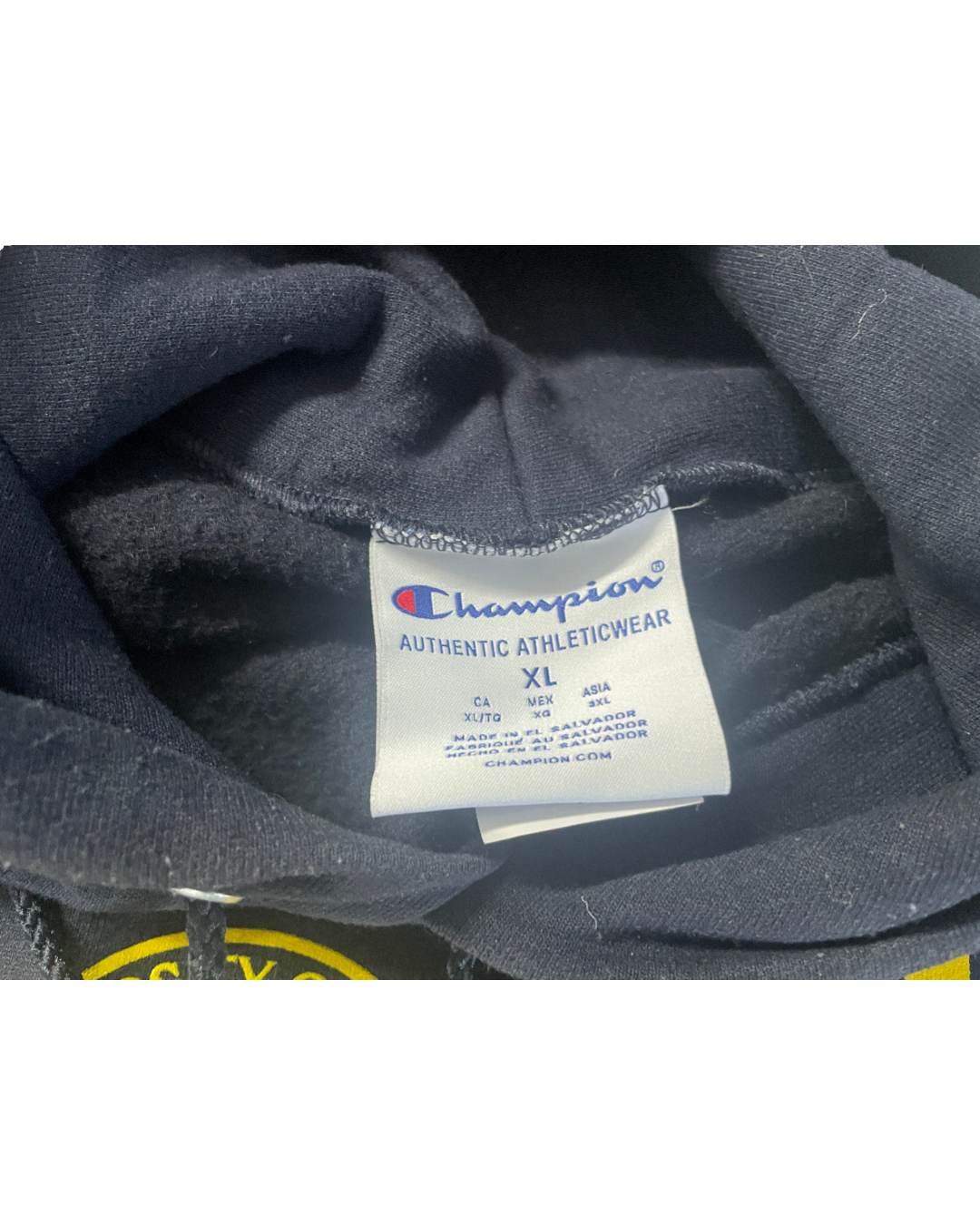 Vintage Champion Hoodie Reverse Weave Michigan Blue 2000's Men's Oversized XL L29 W 25|SKU 5009