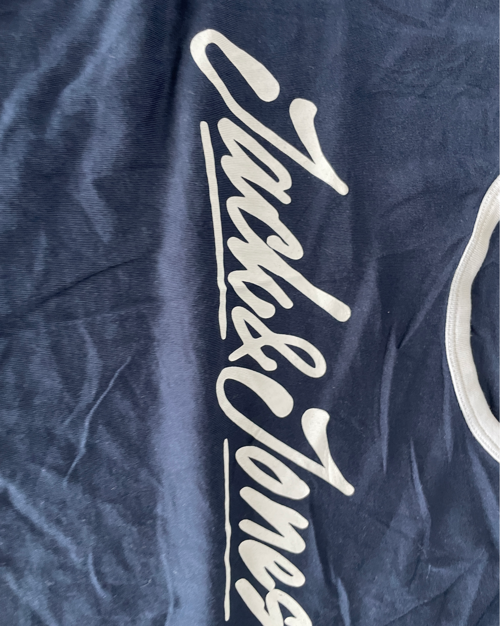 JACK & JONES MENS GRAPHIC T-SHIRT TOP LARGE NAVY BLUE COTTON L28 W19|SKU 5015