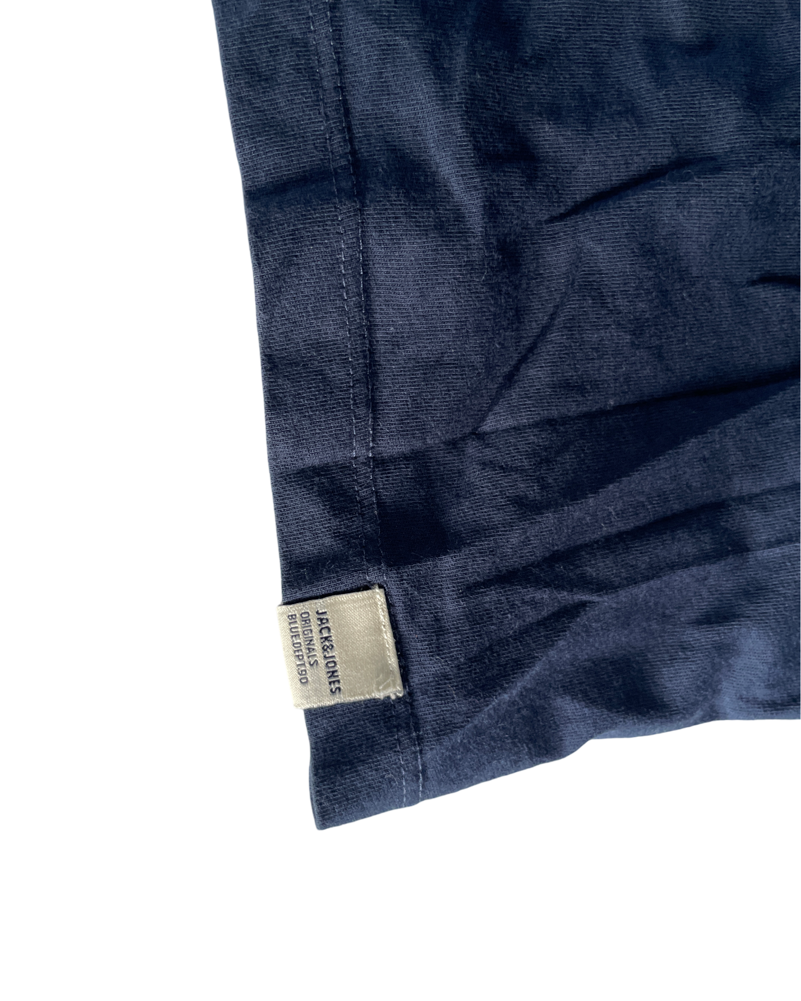 JACK & JONES MENS GRAPHIC T-SHIRT TOP LARGE NAVY BLUE COTTON L28 W19|SKU 5015