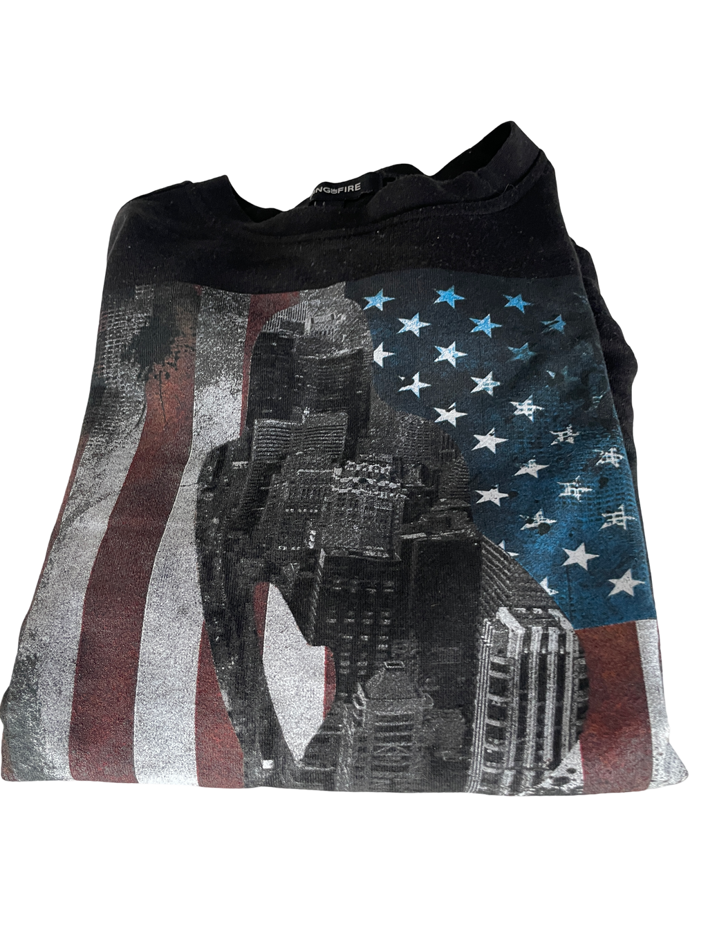 RING OF FIRE Men's Black Decembre Crew Neck French Terry Sweatshirt Top L TEDO L 27 W 21| SKU 5018