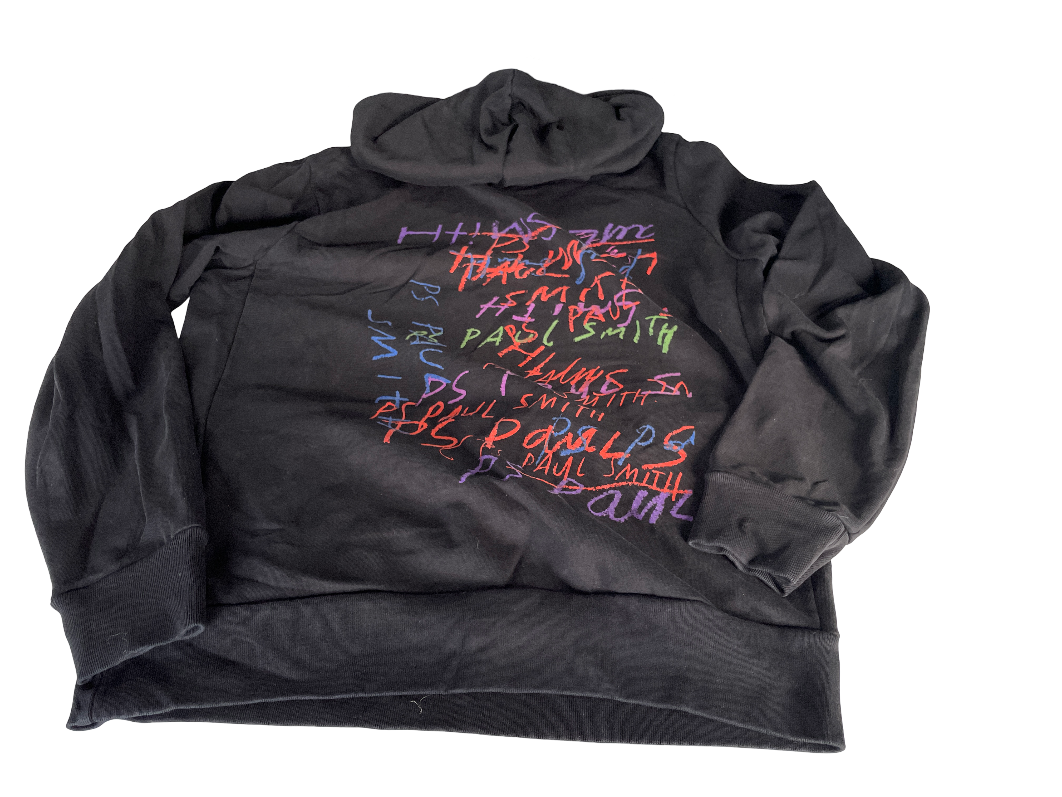 Paul Smith Graphic  black hoodie  in size  L 27 W 21