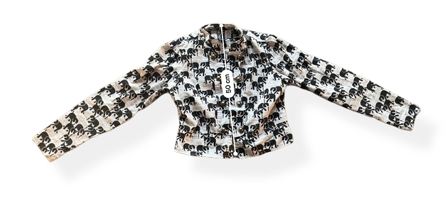 Rubynee Vintage y2k Shirt with all-over elephant pattern design size M