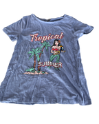  Vintage Yessica Women's Purple Tropical Paradise Slogan T-Shirt. |SKU 5027