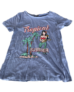  Vintage Yessica Women's Purple Tropical Paradise Slogan T-Shirt. |SKU 5027
