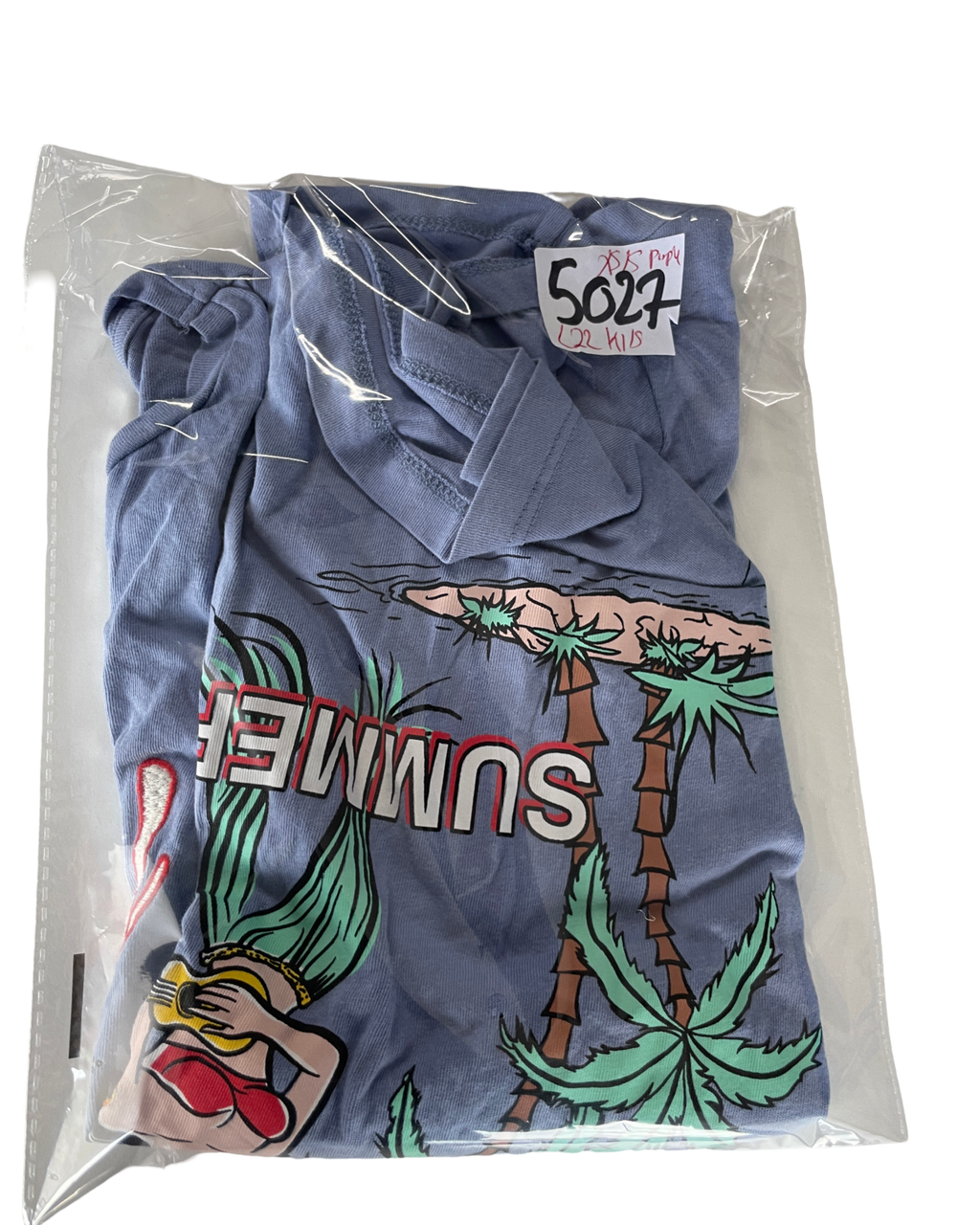 Vintage Yessica Women's Purple Tropical Paradise Slogan T-Shirt. |SKU 5027