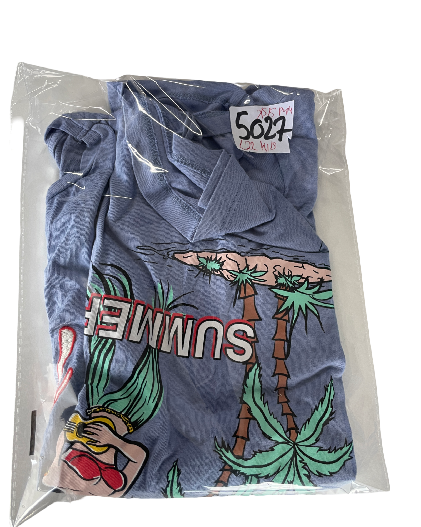 Vintage Yessica Women's Purple Tropical Paradise Slogan T-Shirt. |SKU 5027