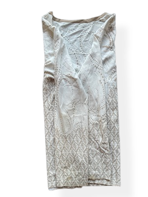 Rubynee Vintage y2k Vneck Patterned cream Sweatshirt