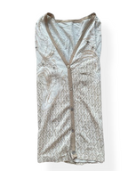 Rubynee Vintage y2k Vneck Patterned cream Sweatshirt