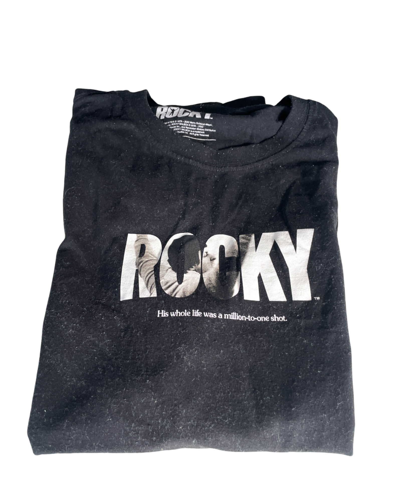 Vintage Bershka Black Rocky 2006 Men's L Shirt.|SKU 5031