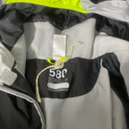 Vintage Kids 10yrs Decathlon grey padded waterproof full zip ski hooded jacket|L25 W18|SKU 6517