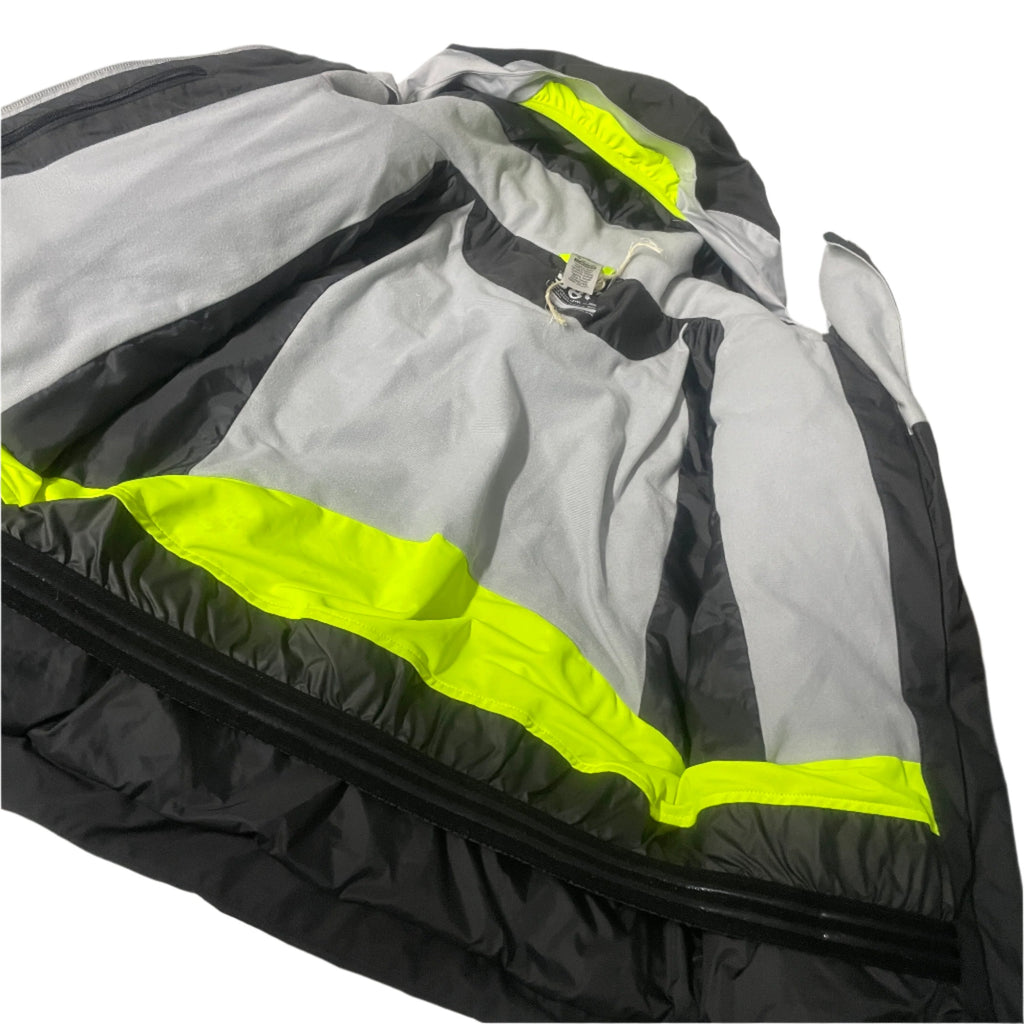 Vintage Kids 10yrs Decathlon grey padded waterproof full zip ski hooded jacket|L25 W18|SKU 6517