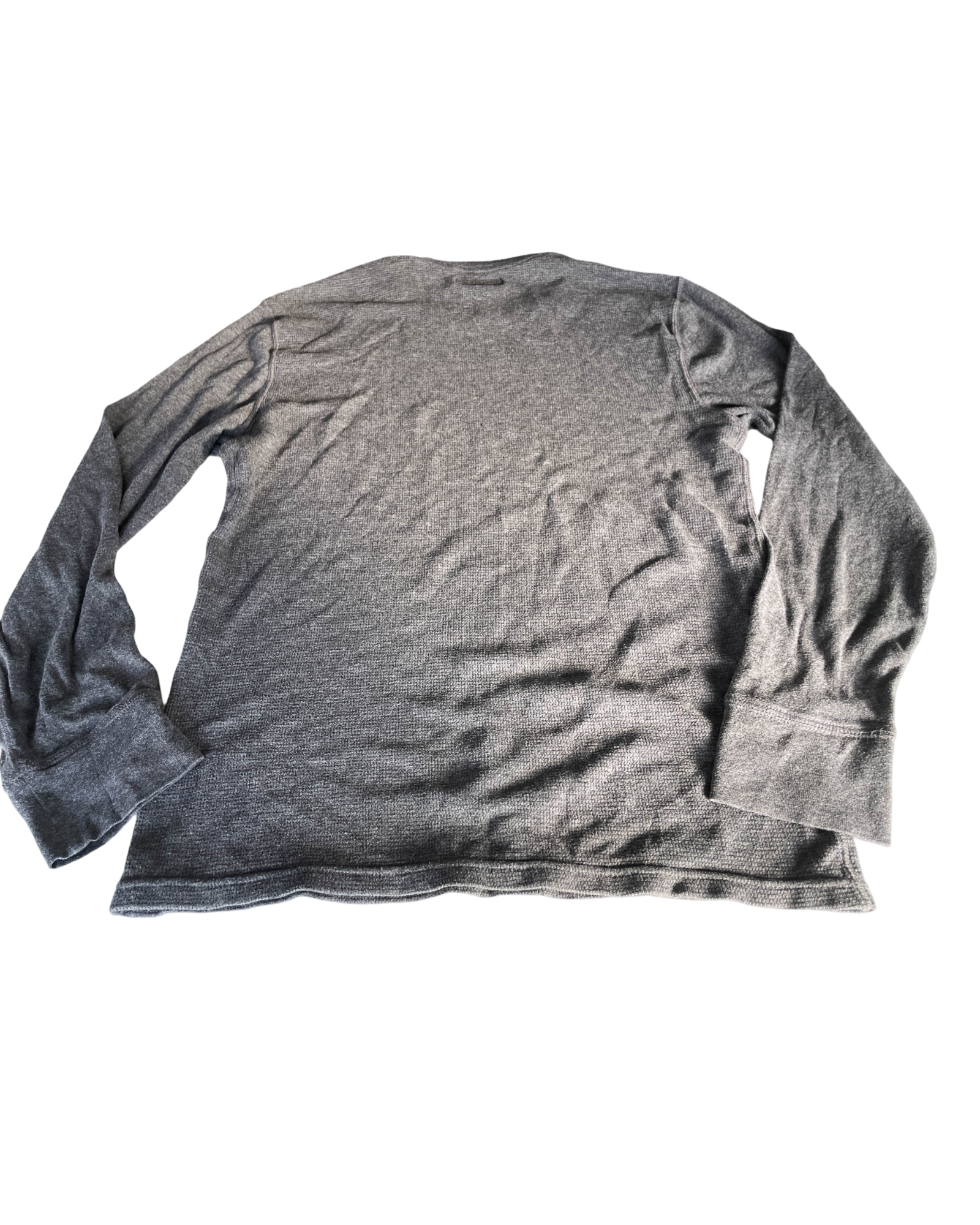 Vintage Polo Ralph Lauren Men's Grey and White T-Shirt. In size medium|SKU 5034