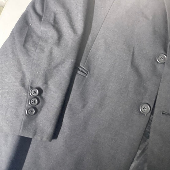 Vintage men grey 2 piece single breasted casual blazers in L|L35 W21|SKU 6523