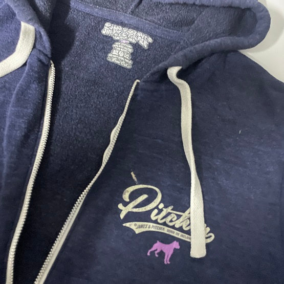 Vintage women James & Pitchers Ireland blue full zip hoodie in L|L27 W20| SKU 6525
