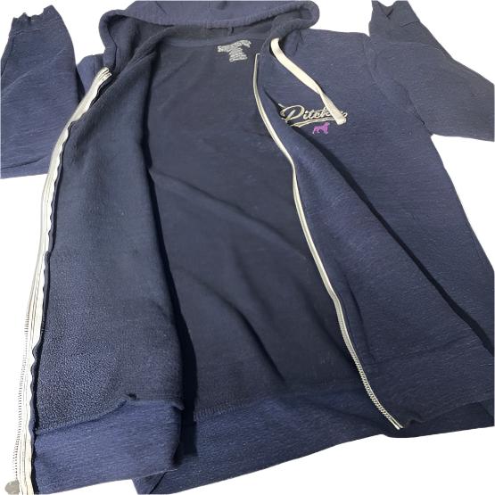 Vintage women James & Pitchers Ireland blue full zip hoodie in L|L27 W20| SKU 6525