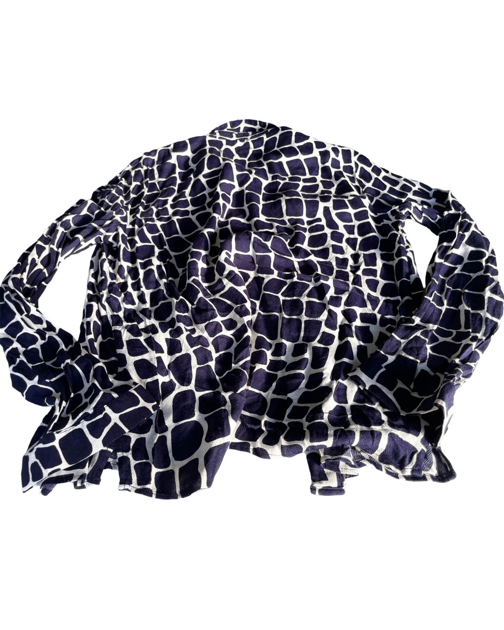 Woman’s Vintage Purple Giraffe Print Shirt.|SKU 5039
