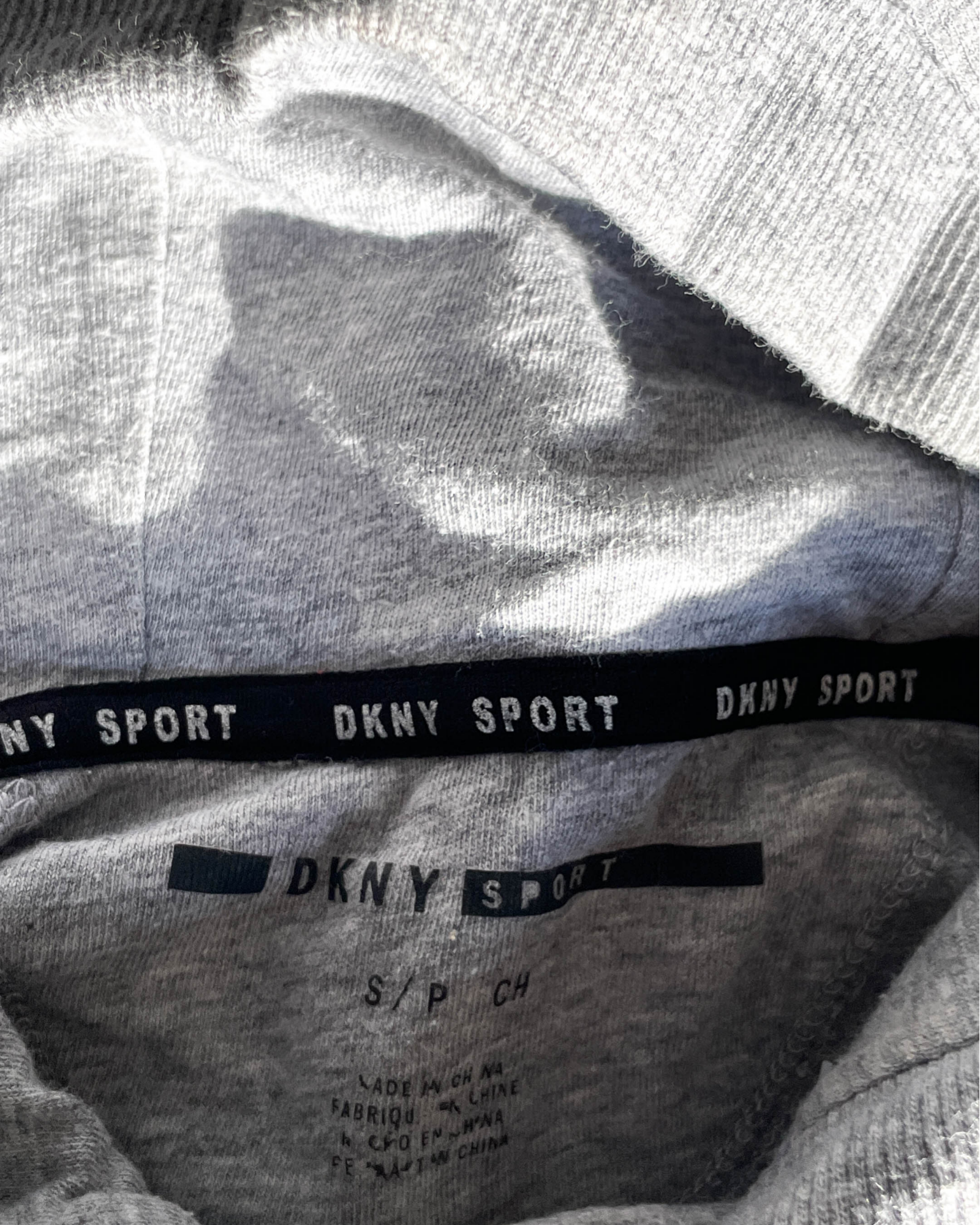 Vintage  Woman’s DKNY Drawstring Sports Logo Hoodie T-Shirt Sweatshirt. |SKU 5042