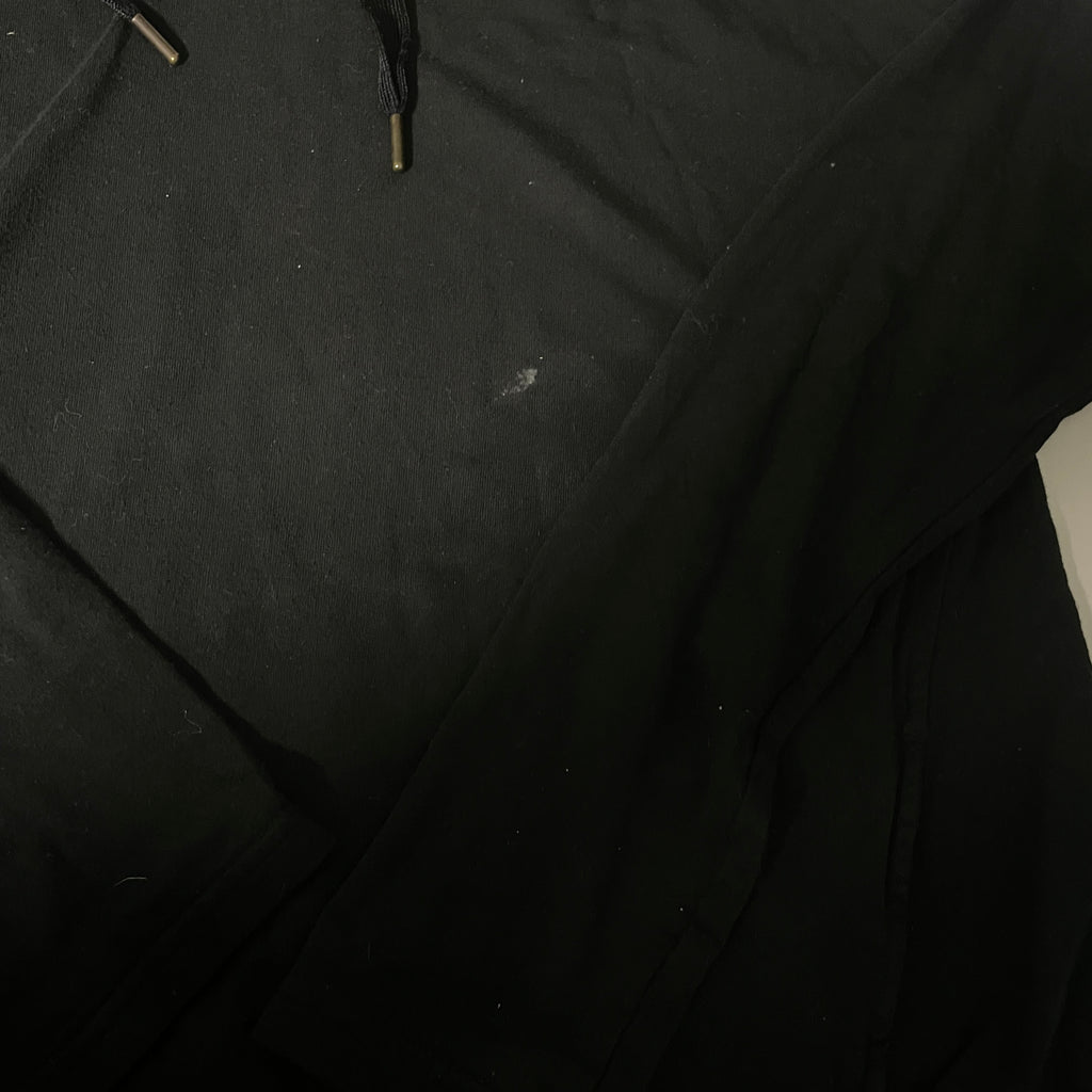 Vintage men black Banana Republic drawstring rayon hoodie in M|L25 W20|SKU 6530