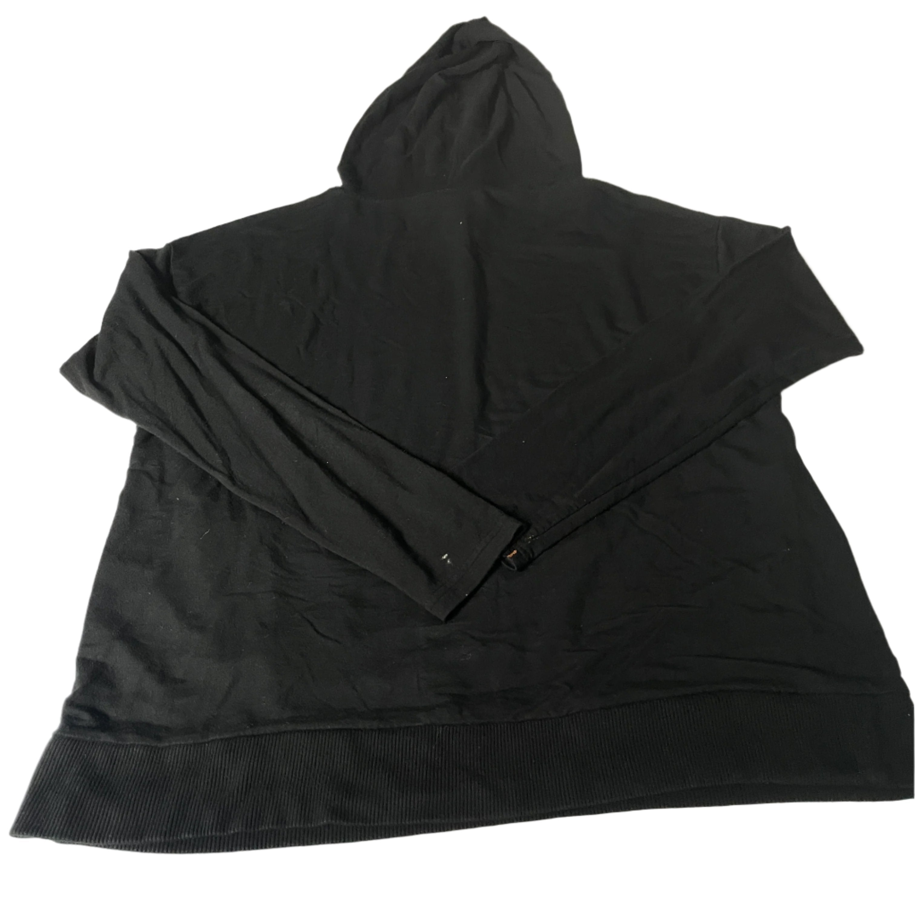 Vintage men black Banana Republic drawstring rayon hoodie in M|L25 W20|SKU 6530