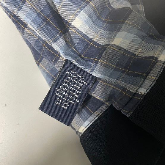 Vintage men Blazer navy shell reversible full zip bomber jacket in 4XL|L35 W29|SKU 6532