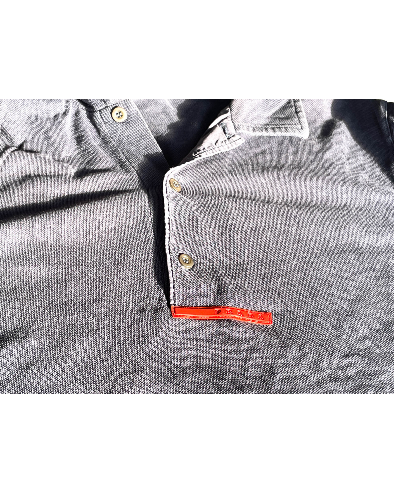 Vintage Prada Navy Polo. In size medium