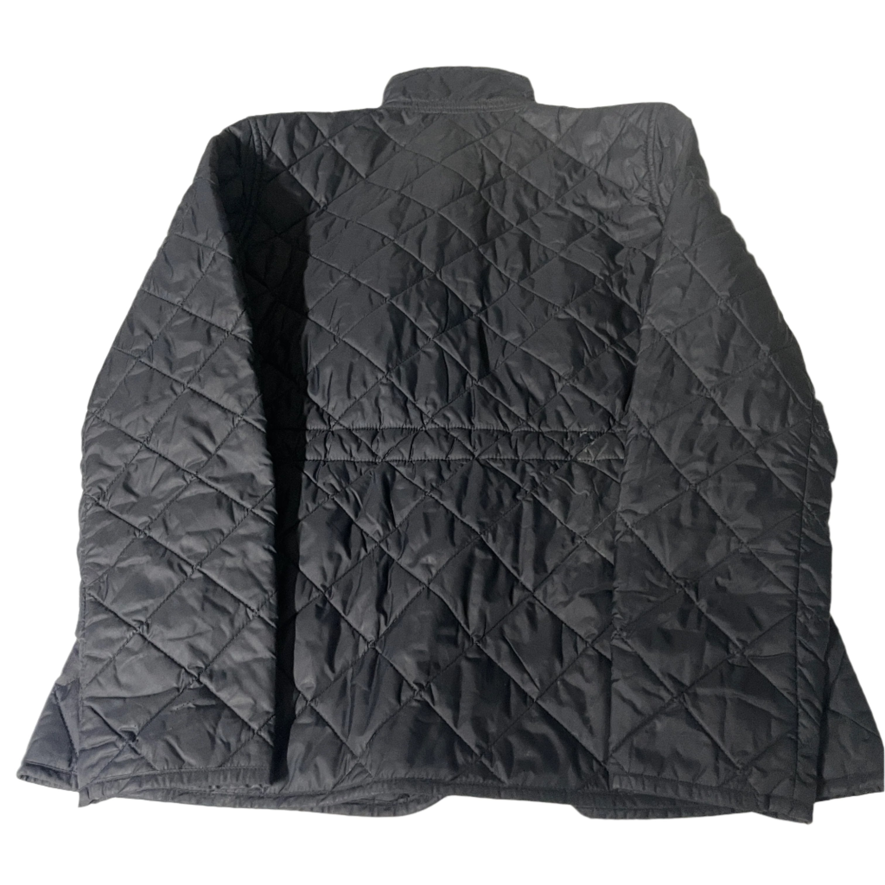 Vintage Gap Women's VTG Quilted Jacket Black Button Front Drawstring in S|SKU 6535