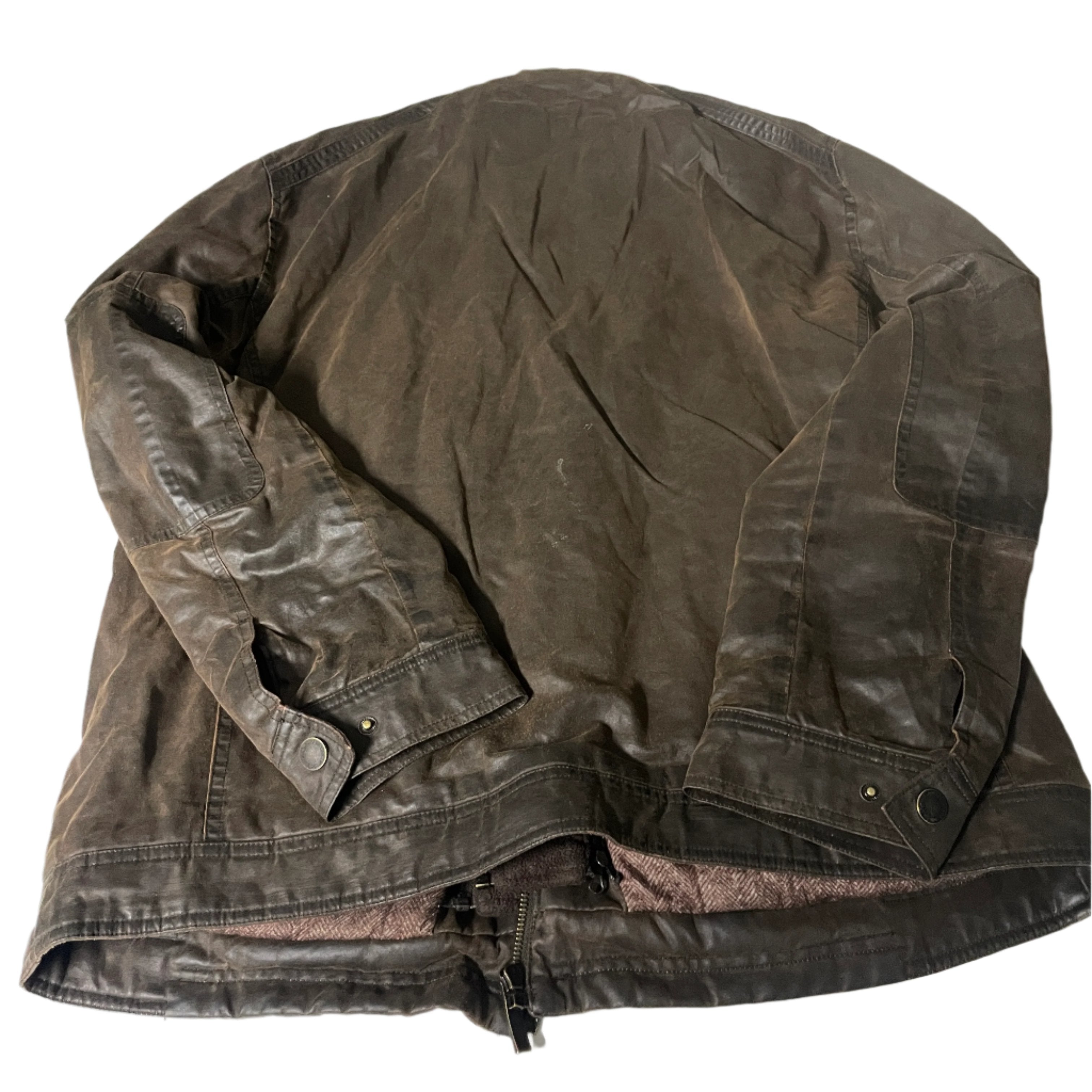 Vintage men's Johnston & Murphy brown leather biker jacket in XL|L33 W23|SKU 6537