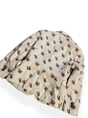 Rubynee Vintage y2k Zara white floral blazer 