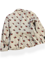 Rubynee Vintage y2k Zara white floral blazer 