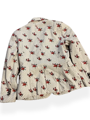 Rubynee Vintage y2k Zara white floral blazer 