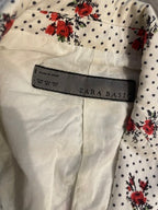 Rubynee Vintage y2k Zara white floral blazer 
