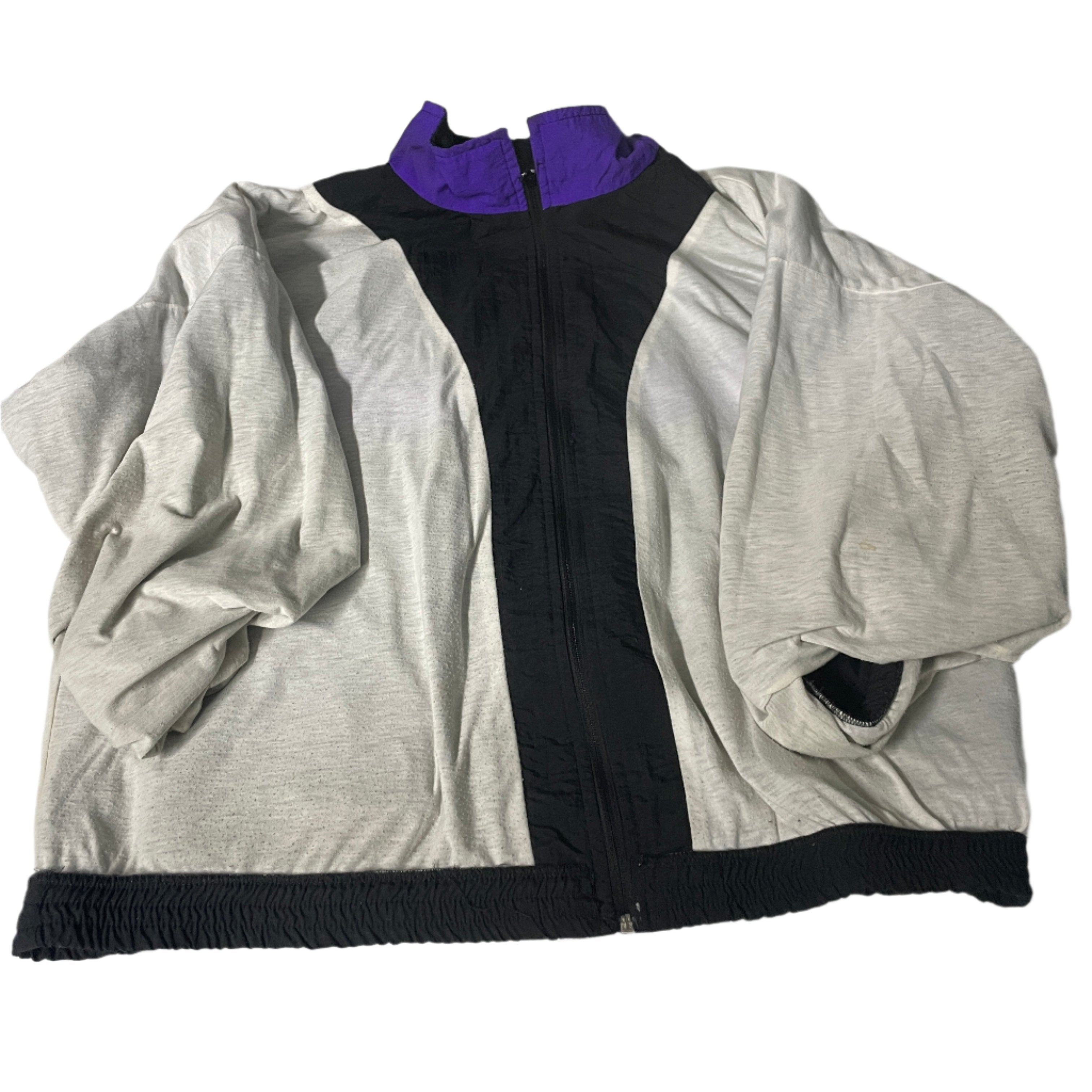 Vintage men Tajura multi colorblock polyester wind breaker jacket in XL|SKU 6538