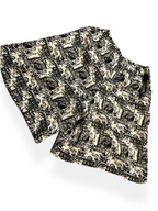 Rubynee Vintage y2k black & white floral pattern short