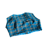 VTG Tartan Blue Mini Cropped Top. In size XS/S SKU 5049