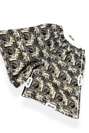 Rubynee Vintage y2k black & white floral pattern short
