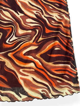 Rubynee Vintage y2k Bershka Mesh print pencil brown skirt