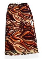 Rubynee Vintage y2k Bershka Mesh print pencil brown skirt