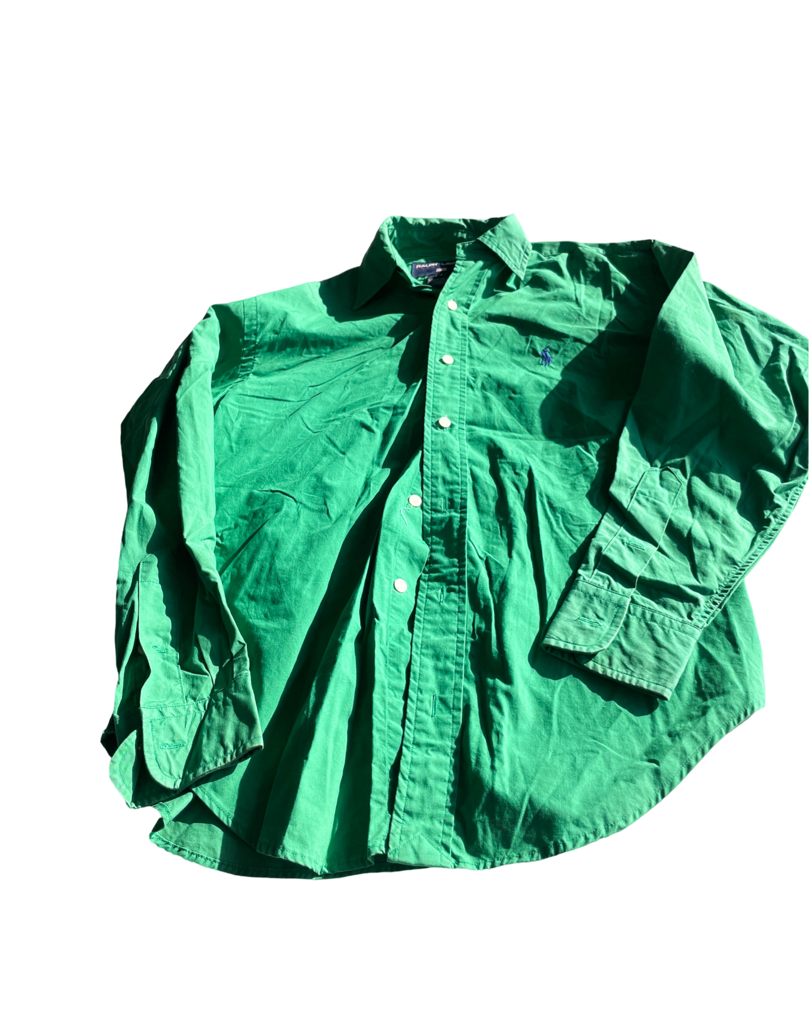 Vintage Ralph Lauren Button-Down Shirt. In size women's M/L|SKU 5051