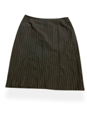 Rubynee Vintage Wool Worth womens black stripe skirt
